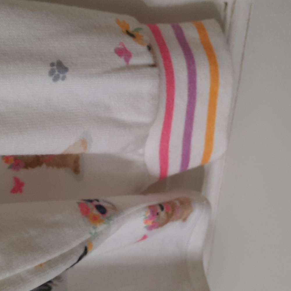 PJ Salvage White Dog Print Long Sleeve Pajama Top - Picture 8 of 15